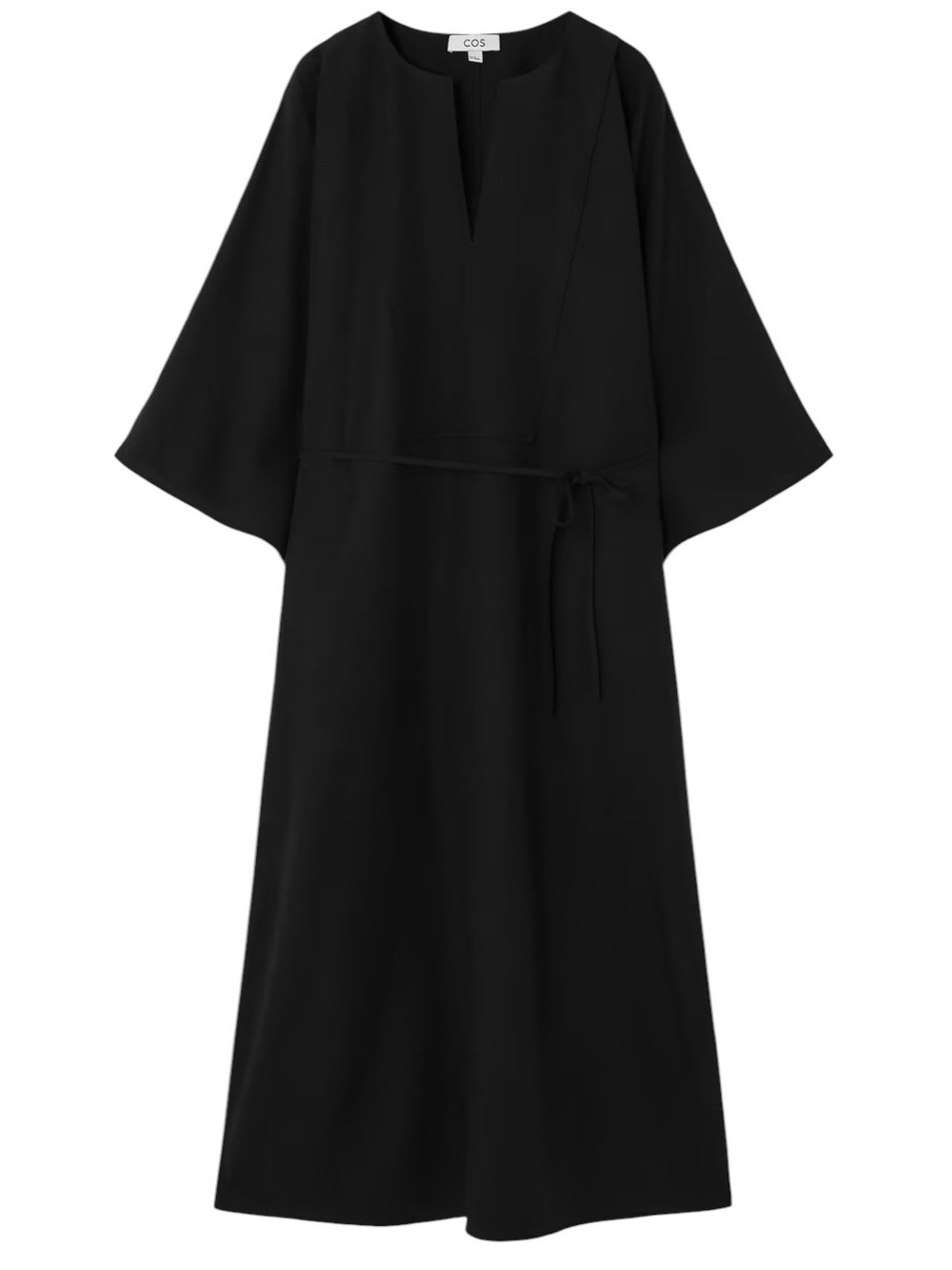 COS Oversized Kaftan Midi Dress in Black Size 4